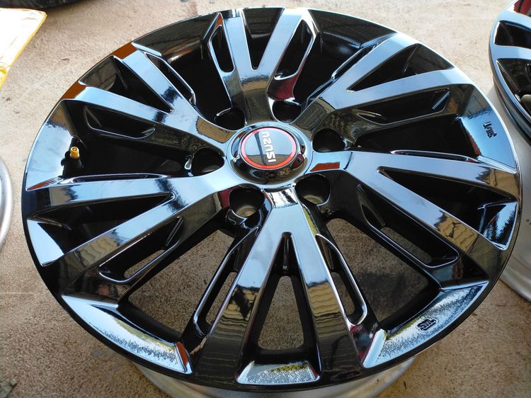 แม็กอีซูซุ ป้ายแดง ขอบ18กว้าง7.5 et33 สีอบpowder coat รูปที่ 5