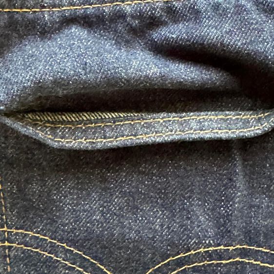 True Vintage Levi's 501 ริมแดง Big E V Stitch เอว Single A Type W29 L29 Made in U.S.A. กระดุมเม็ดบนตอกเบอร์ 8 รูปที่ 8