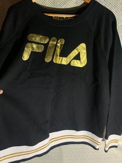 อื่นๆ สเวตเชิ้ต XL ดำ แขนยาว เสื้อกันหนาว Fila big logo