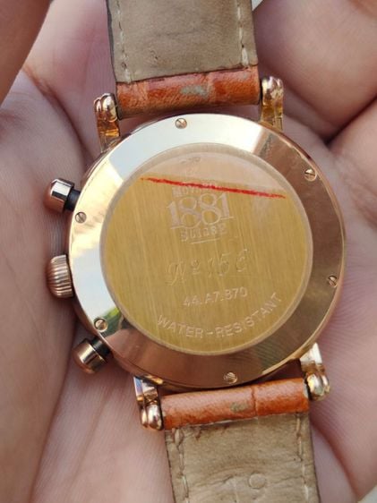 นาฬิกา Movado 1881 SUISSE Chronograph 18k SolidGold  รูปที่ 9