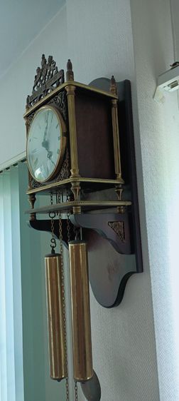 นาฬิกาลูกตุ้มโบราณ (Mechanic) ทรง classic ไม้โอ๊ค German แท้ (oak wood) ขนาด  (size) 22 x 15 x 67 Cm ของสะสม หายาก Rare Item  ราคาพิเศษ รูปที่ 4