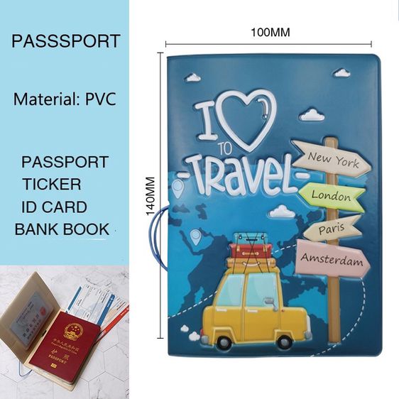 ✅ ขายดี Passport ปกพาสปอร์ต ซองใส่หนังสือเดินทาง บัตรประจําตัว บัตรเครดิต บัตรโดยสาร ลายน่ารัก รูปที่ 6