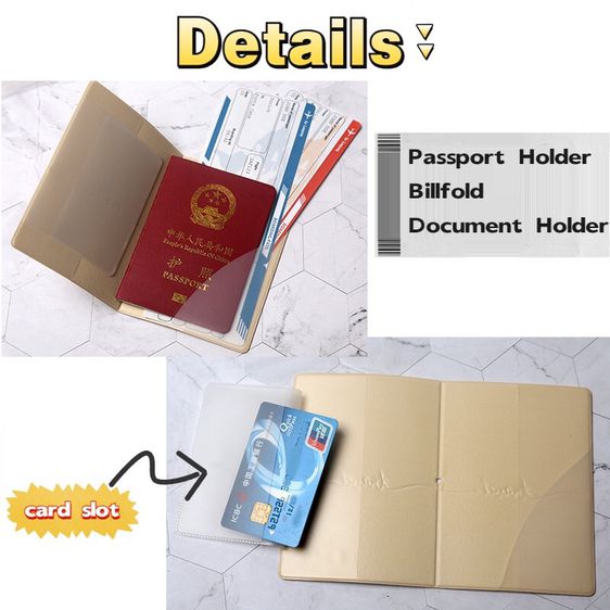 ✅ ขายดี Passport ปกพาสปอร์ต ซองใส่หนังสือเดินทาง บัตรประจําตัว บัตรเครดิต บัตรโดยสาร ลายน่ารัก รูปที่ 5
