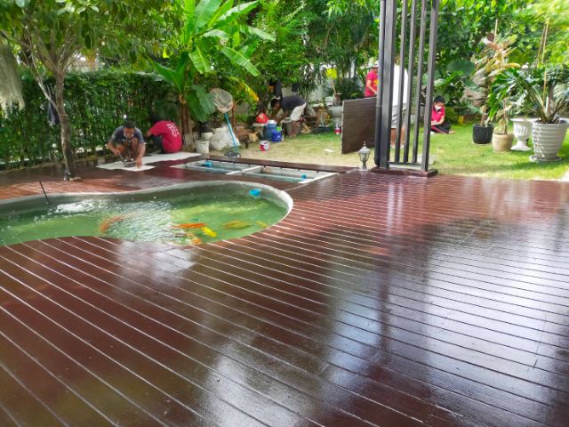 รับทำบ่อปลาคาร์ฟ.รับซ่อมบ่อรั่ว,บ่อร้าว,รับแก้ระบบกรอง รูปที่ 15