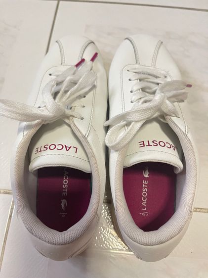 Lacoste แท้ รองเท้าผ้าใบสีขาว เบอร์ 37 รูปที่ 2