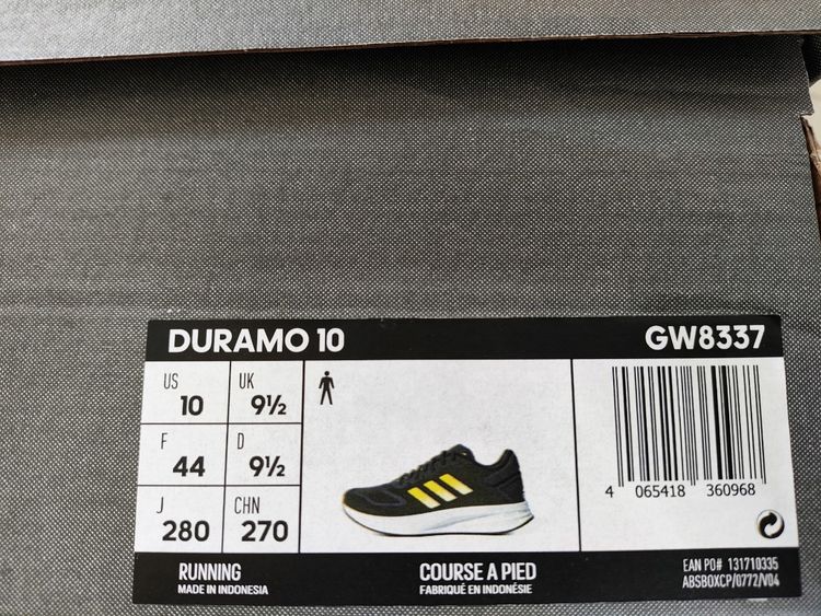 มือ1 Adidas Duramo 10 รองเท้าวิ่งของแท้ รูปที่ 9