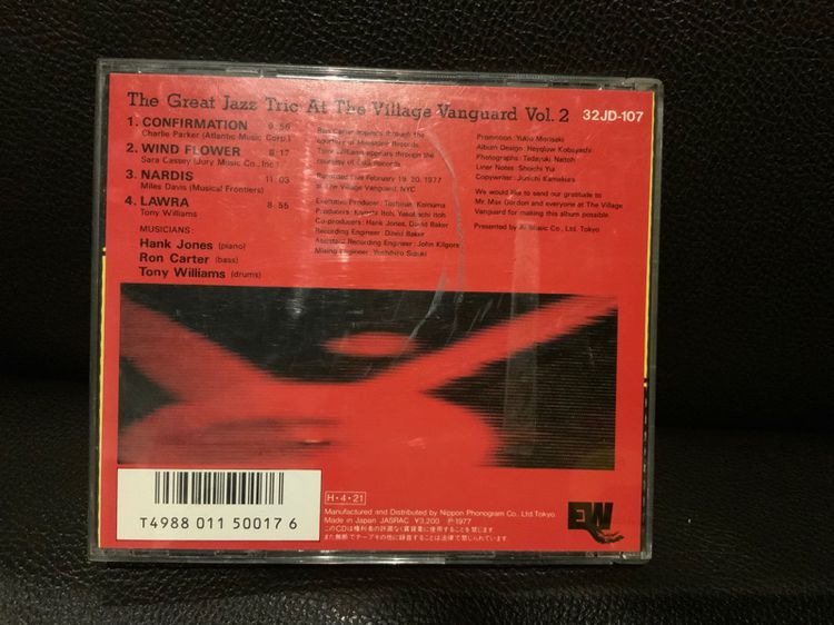 ขายแผ่นซีดีแจ๊สทรีโอบันทึกเยี่ยม The Great Jazz Trio At The Village Vanguard Vol.2 East Wind 1996 Japan CD Audiophile ส่งฟรี รูปที่ 2