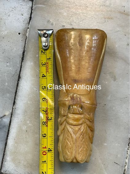 ที่ตักชา แกะสลักจักจั่นสะสม รูปที่ 5