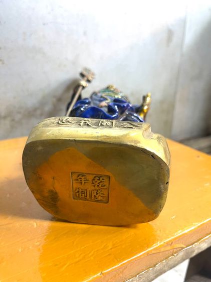 เทพเจ้า กวนอู 5ธง ทองเหลืองลงยาA4 รูปที่ 6