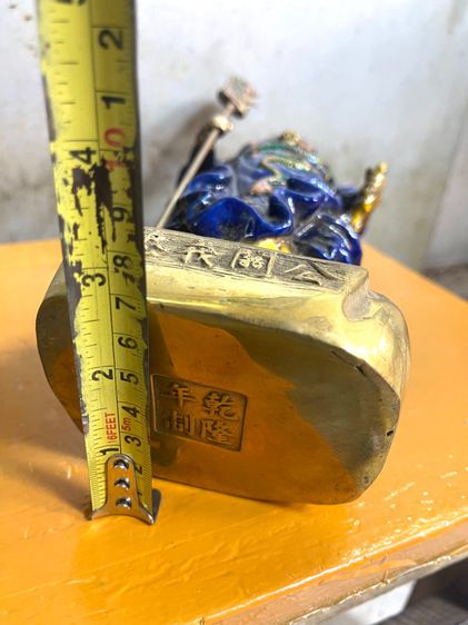 เทพเจ้า กวนอู 5ธง ทองเหลืองลงยาA4 รูปที่ 9