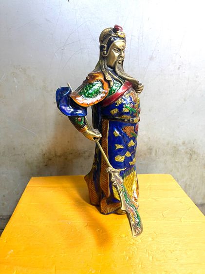 เทพเจ้ากวนอู ทองเหลืองลงยาA7 รูปที่ 2