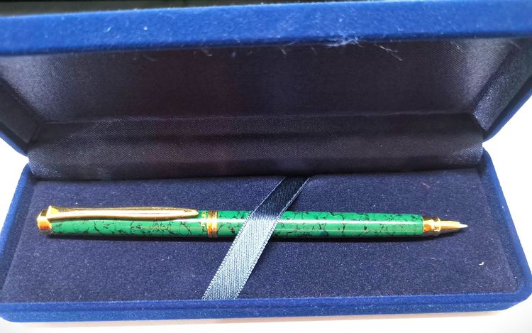ปากกา Pelikan Rollerball Pens Germanyดีไซน์ลายหินอ่อนสีเขียว มันวาว รูปที่ 8