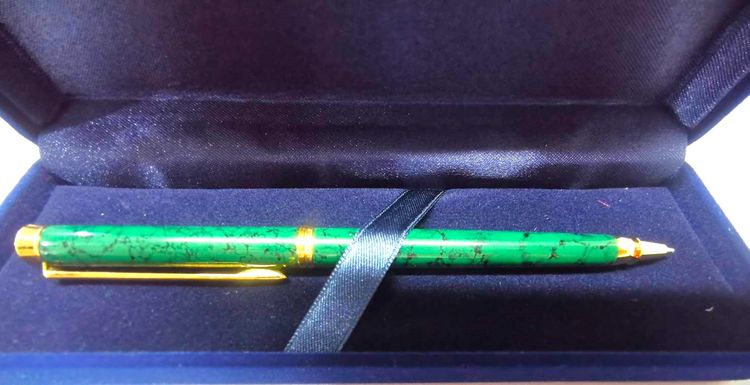 ปากกา Pelikan Rollerball Pens Germanyดีไซน์ลายหินอ่อนสีเขียว มันวาว รูปที่ 3