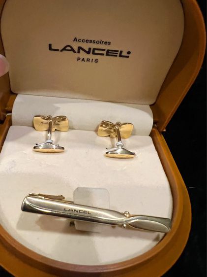 เซ็ท คัฟลิงค์และคลิปหนีบ และติด เนคไท Lancel Paris รูปที่ 3