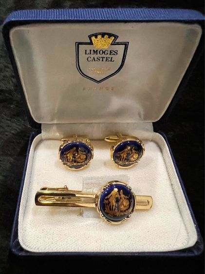 Cufflinks and Tie Clip Set  Limoges Castel France รูปที่ 2
