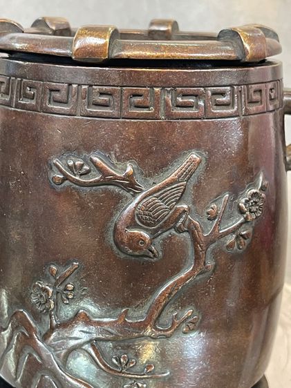 เตา ทองเหลือง ลายนกไม้สะสม รูปที่ 7