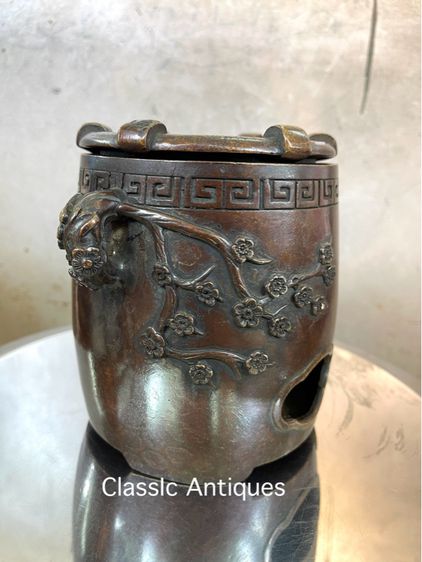 เตา ทองเหลือง ลายนกไม้สะสม รูปที่ 2