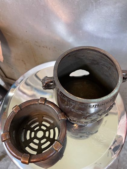 เตา ทองเหลือง ลายนกไม้สะสม รูปที่ 10