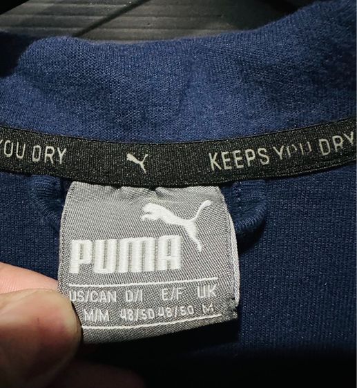 เสื้อวอร์ม(มีฮู้ด)สีน้ำเงินกรม แบรนด์ Puma Tech feed hoody รูปที่ 4
