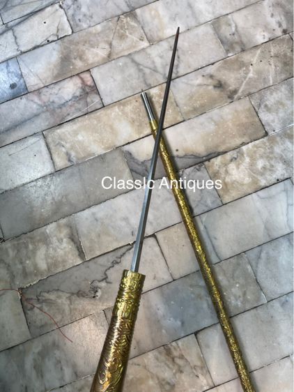 ไม้เท้า ปี่เซี้ยทองเหลือง เสือซ่อนเล็บ รูปที่ 4