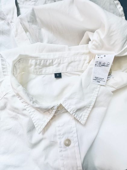 💙 MUJI เสื้อขาว cotton  รูปที่ 3