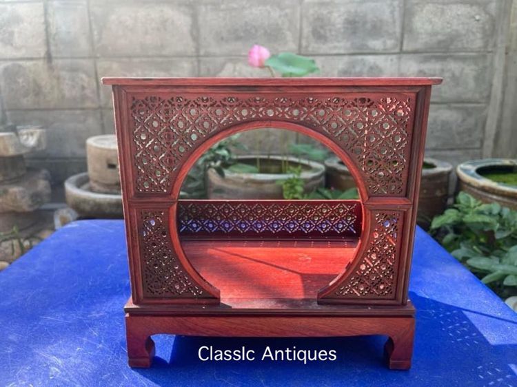 เตียง จีนจิ๋ว ไม้แกะสลักสะสม รูปที่ 6