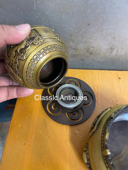 กระถาง กำยาน ทองเหลืองลายมังกรA62 รูปที่ 6