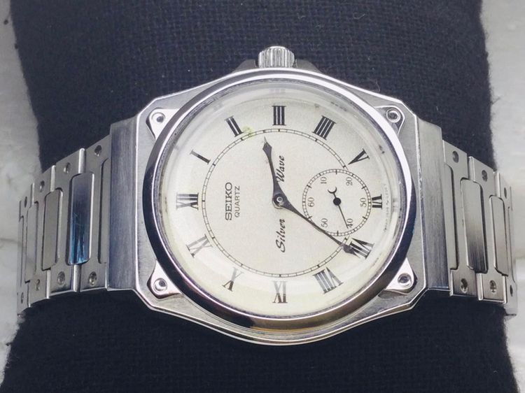 Vintage Seiko Silver Wave  Men’s Quartz Watch Ref 2628-0060 Dated 1982 2เข็มครึ่ง ล้างเครื่อง เช็คระบบ ทำกันน้ำใหม่ รูปที่ 4