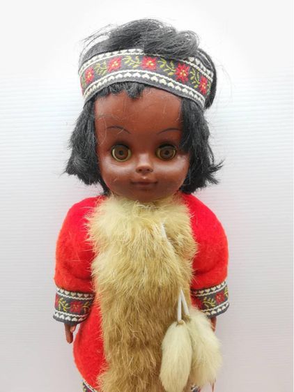 ตุ๊กตา​เด็กดำ​  แคนาดา สูง18นิ้ว​ ตาขยับได้ ตัวแขนขาพลาสติก​หัวซอฟ รูปที่ 11