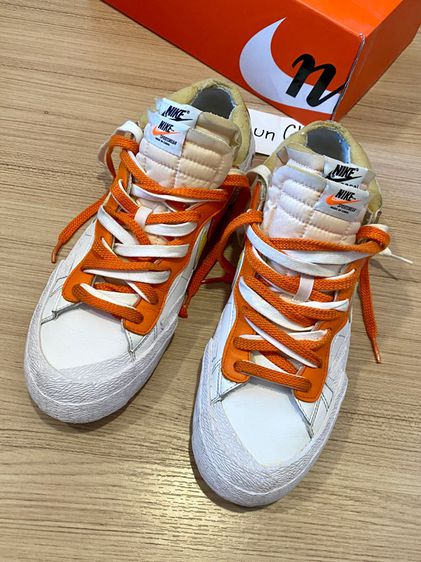 Nike Blazer Low Sacai “White Magma Orange” รูปที่ 3