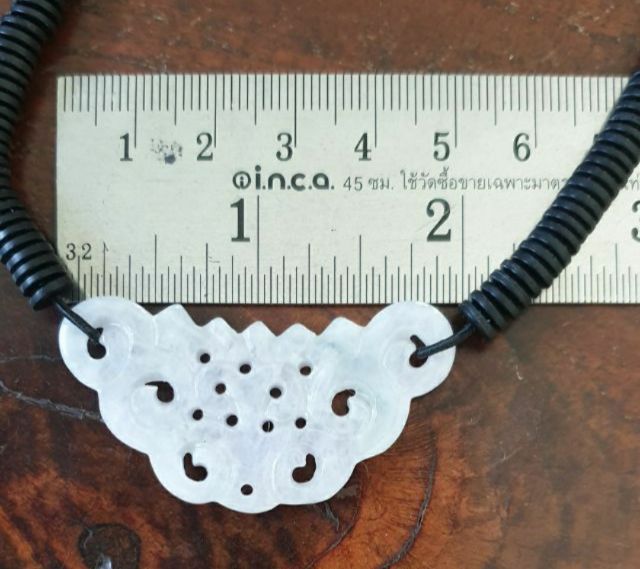 สร้อยคอไม้พญางิ้วดำพร้อมจี้หยก รูปที่ 5