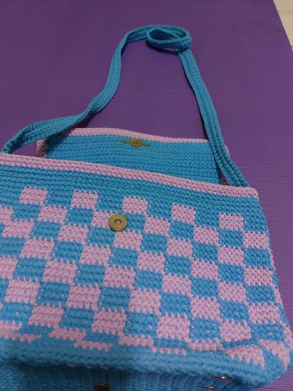 กระเป๋า​ถัก งานhandmade รูปที่ 4