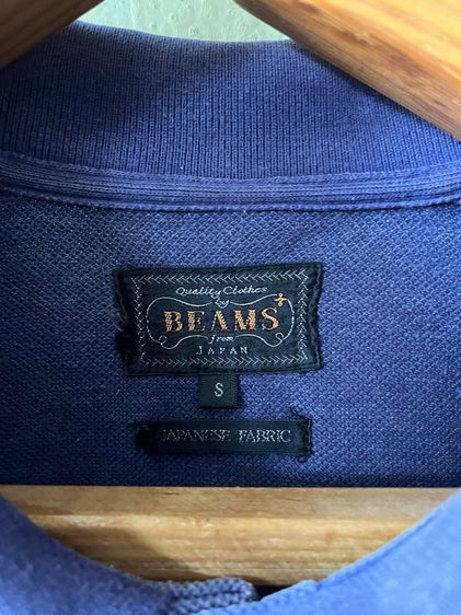BEAMS PLUS ของแท้ Made in Japan สภาพดี สีน้ำเงินอมม่วง size S  ขนาด อก  19 (38)  รูปที่ 4