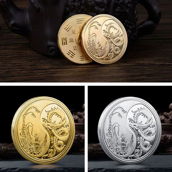 เหรียญหยินหยางเหรียญเสริมฮวงจุ้ยเหรียญมงคล รูปที่ 3