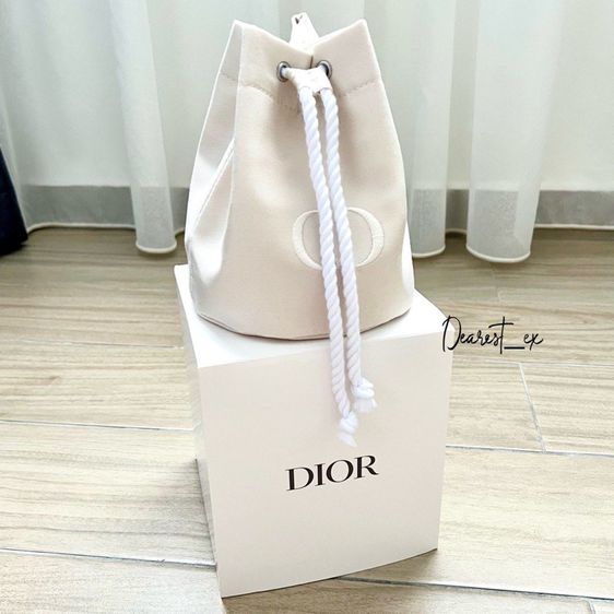 กระเป๋า Dior bucket bag ทรงขนมจีบ สีครีม รูปที่ 14