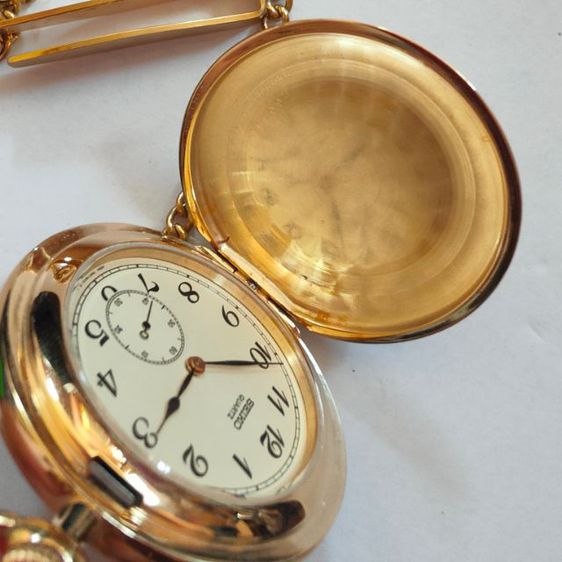 นาฬิกาพก Vintage  Seiko 2เข็มครึ่ง ระบบถ่าน สภาพใหม่ สวยมากๆ  รูปที่ 5