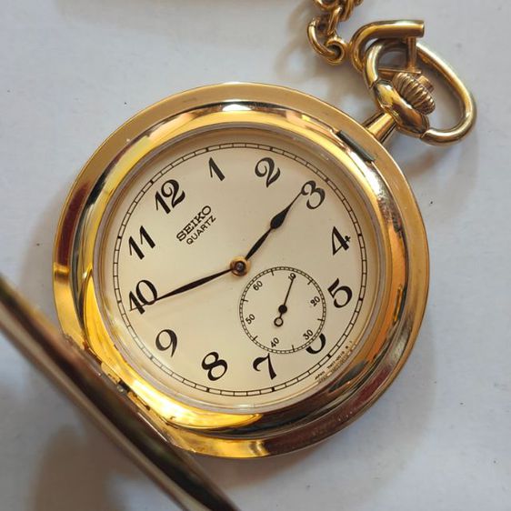 นาฬิกาพก Vintage  Seiko 2เข็มครึ่ง ระบบถ่าน สภาพใหม่ สวยมากๆ  รูปที่ 2