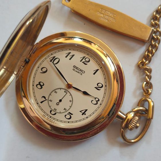 นาฬิกาพก Vintage  Seiko 2เข็มครึ่ง ระบบถ่าน สภาพใหม่ สวยมากๆ  รูปที่ 4