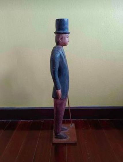 ตุ๊กตาไม้แกะ เป็นรูปคนใส่หมวก เหมาะสำหรับแต่งบ้าน ขนาดความสูง 65 เซนติเมตร รูปที่ 3