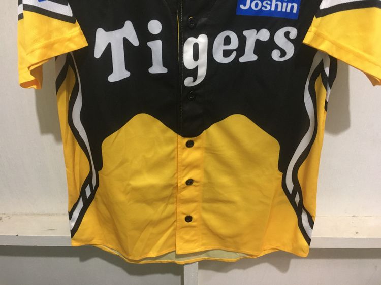 เสื้อเบสบอล ทีม Tiger แบรนด์ MIZUNO สีเหลืองลายดำ รูปที่ 4