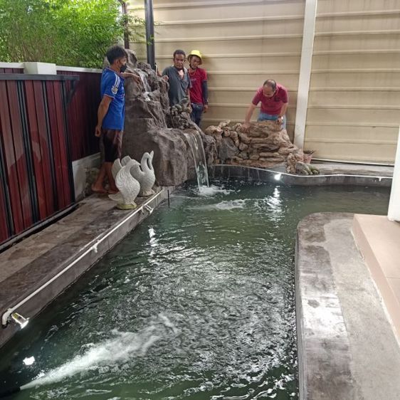 รับทำบ่อ ซ่อมบ่อรั่ว,บ่อร้าว ทำน้ำพุ,น้ำตกเดินระบบกรองแก้ปัญหาน้ำขุ่นน้ำเขียว รูปที่ 7