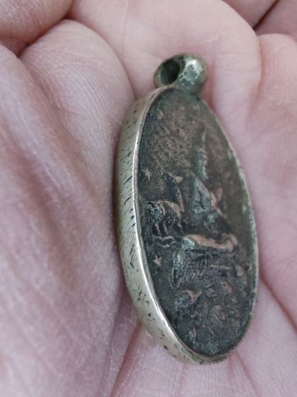เหรียญ​ 2​ หน้า​ พระสังข์ทองเรียกเนื้อเรียกปลา​ หลวงพ่อโศก​ วัดปากคลองบางครก​ เพชรบุรี​ ปี​ 2464 รูปที่ 3