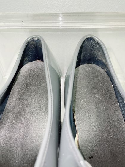 รองเท้าหนังแก้ว ไม่ทราบแบรนด์ Sz.12us47eu31cm(หน้ากว้างเท้ากว้างอูมใส่ได้) Made in USA สีเทา สภาพสวยมากเกือบใหม่ ไม่ขาดซ่อม ใส่ทำงานออกงาน รูปที่ 13