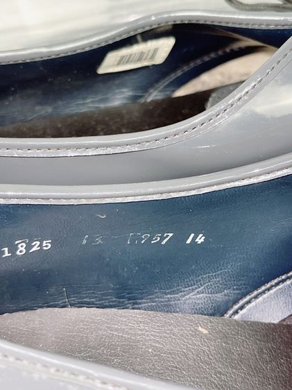 รองเท้าหนังแก้ว ไม่ทราบแบรนด์ Sz.12us47eu31cm(หน้ากว้างเท้ากว้างอูมใส่ได้) Made in USA สีเทา สภาพสวยมากเกือบใหม่ ไม่ขาดซ่อม ใส่ทำงานออกงาน รูปที่ 15