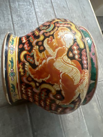 กระโถนเขียนสีโบราณ รูปที่ 4