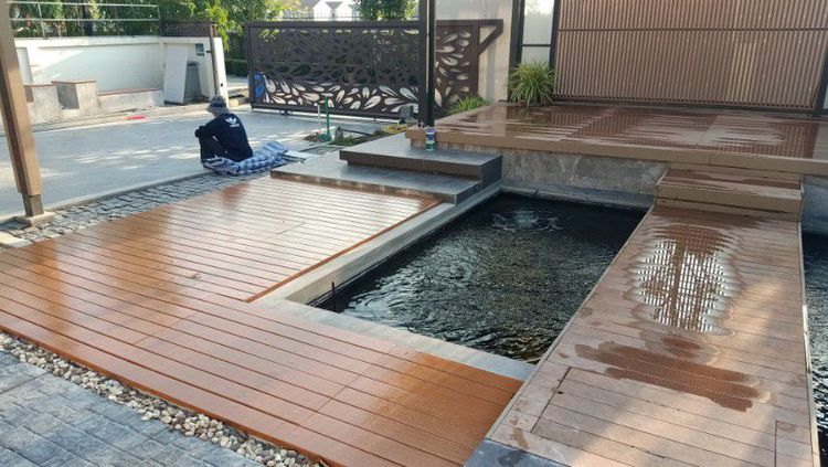 รับทำบ่อปลาคาร์ฟ,บ่อน้ำพุ,น้ำล้น,ซ่อมบ่อรั่ว,บ่อร้าว,รับเดินระบบกรองแก้ปัญหาน้ำขุ่นน้ำเขียว รูปที่ 3