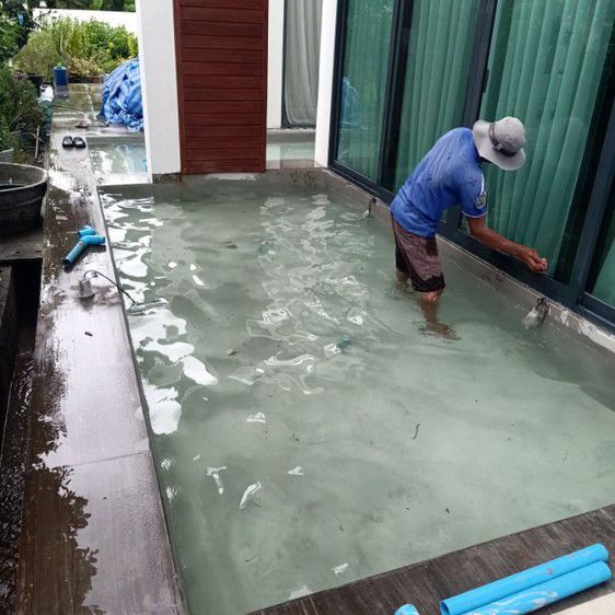 รับทำบ่อปลาคาร์ฟ,บ่อน้ำพุ,น้ำล้น,ซ่อมบ่อรั่ว,บ่อร้าว,รับเดินระบบกรองแก้ปัญหาน้ำขุ่นน้ำเขียว รูปที่ 6