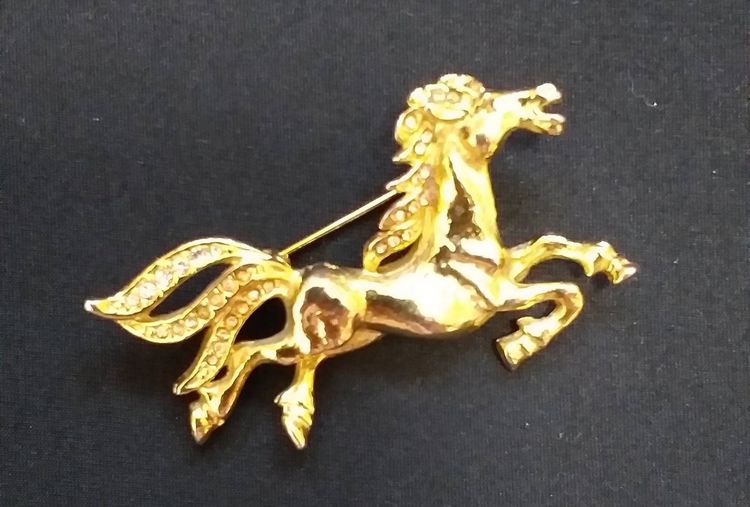 เข็มกลัดทองตัวม้า รอบ ๆๆ ประดับด้วยเพชร เม็ดเล็ก ๆๆ  รูปที่ 6