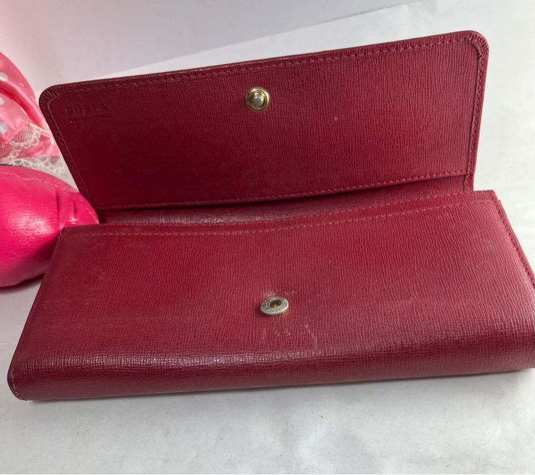 กระเป๋าสตางค์หนังแท้สีแดง Furla รูปที่ 3