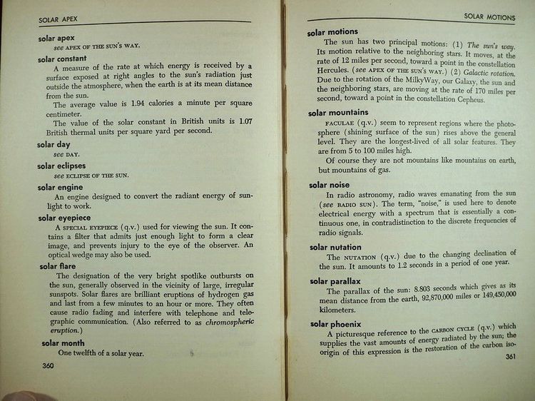 Dictionary of Astronomy and Astronautics พจนานุกรมดาราศาสตร์และอวกาศ รูปที่ 8